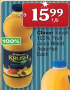 Clover Krush 100% Fruit Juice Blend Assorted-1.5L