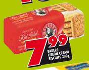 Bakers Lemon Creams Biscuits-200gm