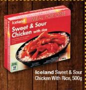 Iceland Sweet & Sour Chicken With Rice-500g