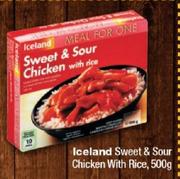 Iceland Sweet & Sour Chicken With Rice-500g