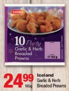 Iceland Garlic & Herb Breaded Prawns-165g