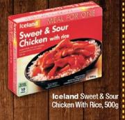 Iceland Sweet & Sour Chicken With Rice - 500g