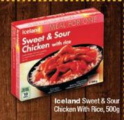 Iceland Sweet & Sour Chicken With Rice-500g