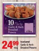 Iceland Garlic & Herb Breaded Prawns-165g