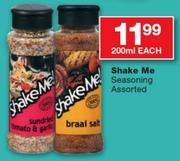 Shake Me Seasoning Assorted-200ml Each