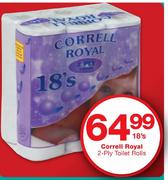 Correll Royal 2-Ply Toilet Rolls-18's