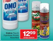 Cobra Touch Furniture Polish Assorted-275ml Each