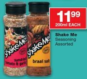 Shake Me Seasoning Assorted-200Ml Each