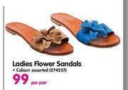 Legend Ladies Flower Sandals-Per Pair
