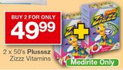 2X50's Plusssz Zizzz Vitamins