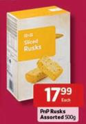 PnP Rusks Assorted-500g Each