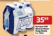 Bonaqua Still Mineral Water Pump Bottle-6 x750ml