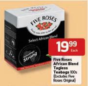 Five Roses African Blend Tagless Teabags-100's Each