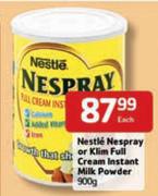 Nestle Nespray Or Klim Full Cream Instant Milk Powder-900g Each
