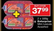 2X500gm Enterprise Mini Loaves Assorted-Each