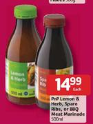 PnP Lemon & Herb, Spare Ribs, Or BBQ Meat Marinade-500ml