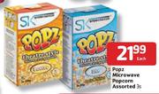 Popz Microwave Popcorn Assorted - 3's Each