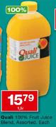 Quali 100% Fruit Juice Blend-1.5Ltr Each