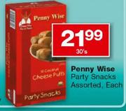 Penny Wise Party Snacks-30's Each