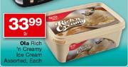 Ola Rich 'n Creamy Ice Cream-2 Ltr Each