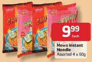Mewo Instant Noodle Assorted-4 X 60g Each