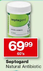 Septogard Natural Antibiotic 60 S M Guzzle Co Za