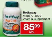 Bettaway Mega C 1000 Vitamin Supplement-60's