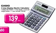 Casio 3 Line Display Electric Calculator(MS-310TM-S)