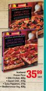 Iceland Fozen Pizza (BBQ Chicken-400g,Sweet Chilli-415g,Spicy Pepperoni-370g) Each