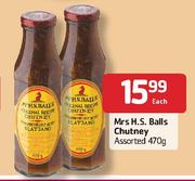 Mrs H.S.Balls Chutney Assorted-470g Each