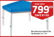 Blue Mountain Quick Set Up Gazebo-3x3m