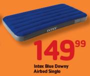Intex Blue Downy Airbed Single