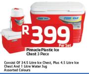 Pinnacle Plastic Ice Chest 3 Piece Set-Per Set