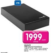 Seagate 4TB External Hard Drive-Each