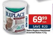 Nativa Replace Nutritional Assorted Shakes-425g Each