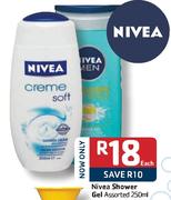 Nivea Shower Gel Assorted 250ml- Each