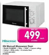 Hisense 20L Manual Microwave Oven-Each