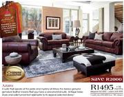 Azaro Genuine Leather Lounge Suite