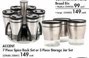 Accent 7 Piece Spice Rack Set Or 3 Piece Storage Jar Set-Each