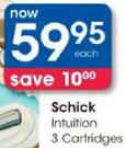 Schick Intuition 3 Cartridges-Each