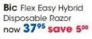 Bic Flex Easy Hybrid Disposable Razor-Each