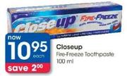 Closeup Fire-Freeze Toothpaste-100ml Each