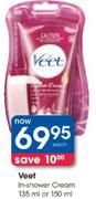 Veet In-Shower Cream-135ml Or 150ml Each