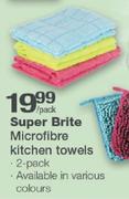 Super Brite Microfibre Kitchen Towels-2 Pack