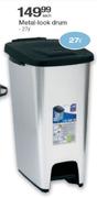 Metal-Look Drum-27L Each