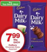 Cadbury Chocolate Slabs-90Gm Each