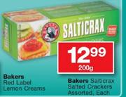 Bakers Salticrax Salted Crackers-200Gm Each