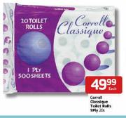 Correll Classique Toilet Rolls 1 Ply-20's Each