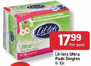 Lil-Lets Ultra Pads Singles- 8-10's Per Pack