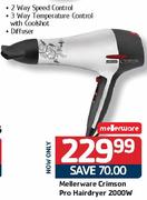 Mellerware Crlmson Pro Hairdryer-2000W